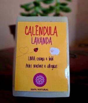 Sabonete artesanal calêndula e lavanda