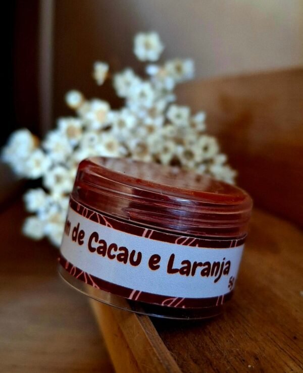 Lip Balm de Cacau e Laranja com cor
